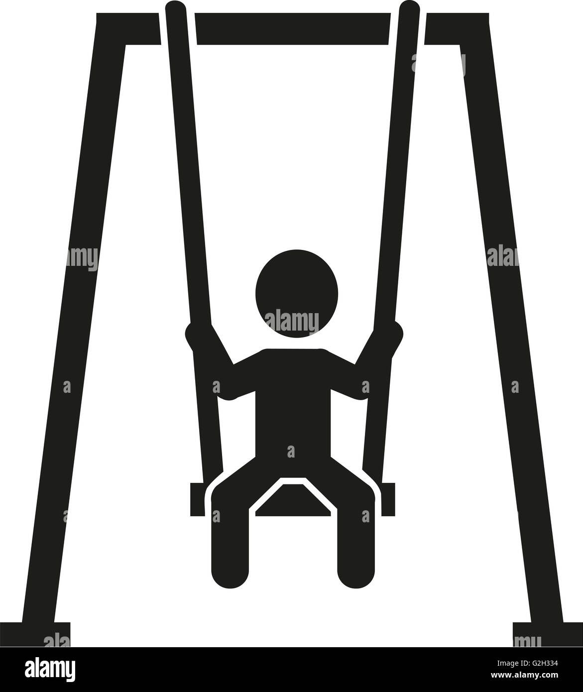 Swing icon playground Stock Photo - Alamy