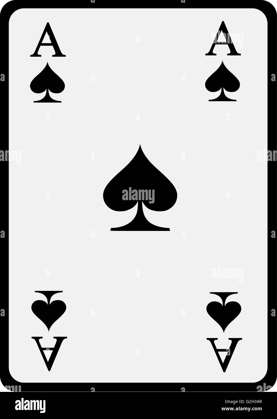 Ace of spades playing card Black and White Stock Photos & Images Alamy