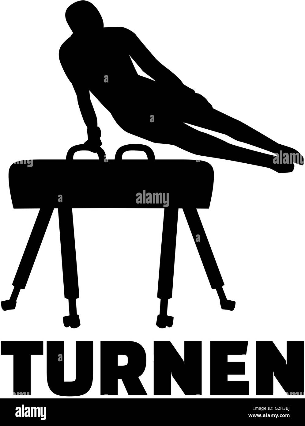 Pommel horse gymnastics Black and White Stock Photos & Images Alamy