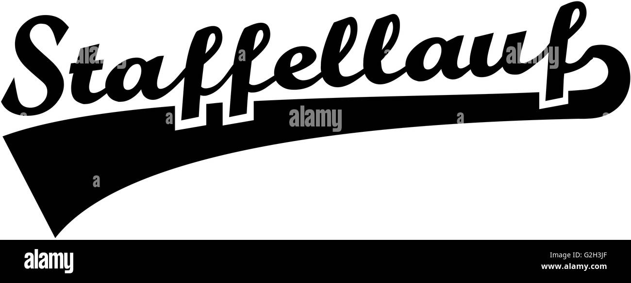 Relay german word retro Stock Photo Alamy