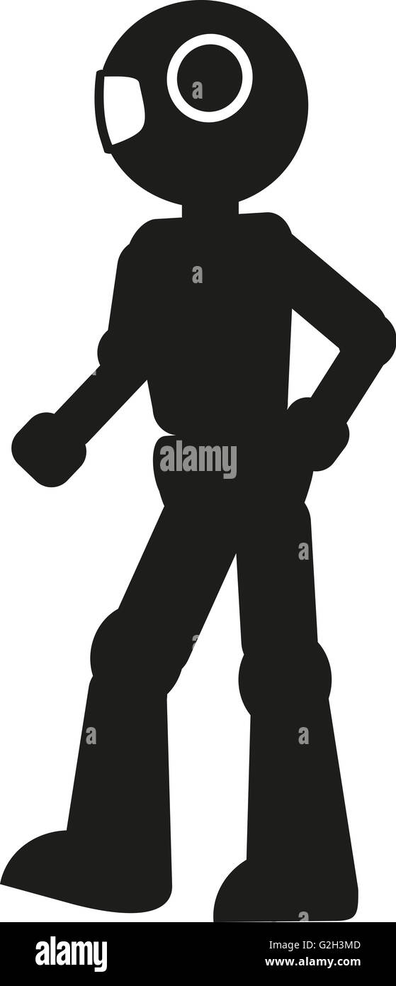 Robot silhouette hi-res stock photography and images - Alamy