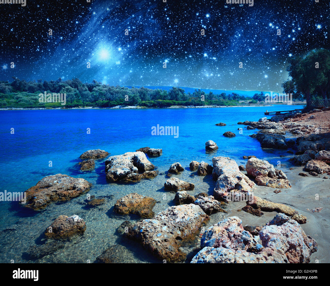 Coastal landscape on Cleopatra's island. Elements of this image ...