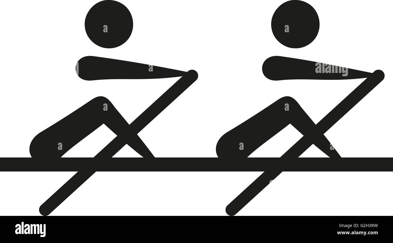 Rowing - two-man scull two party Stock Photo - Alamy