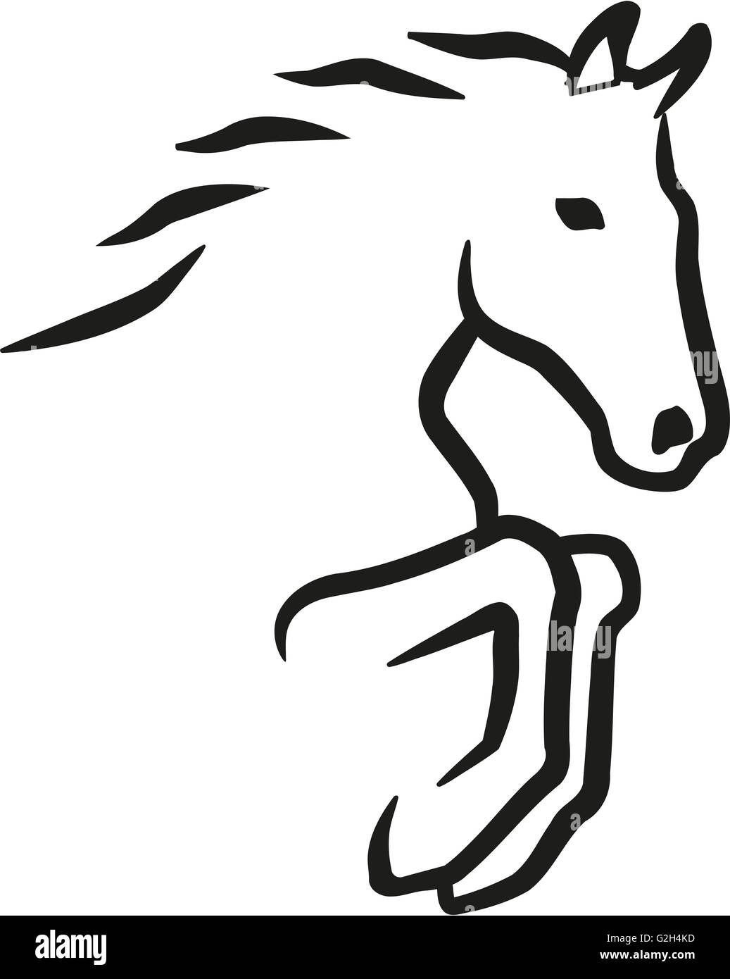 Horse Jumping Stencil