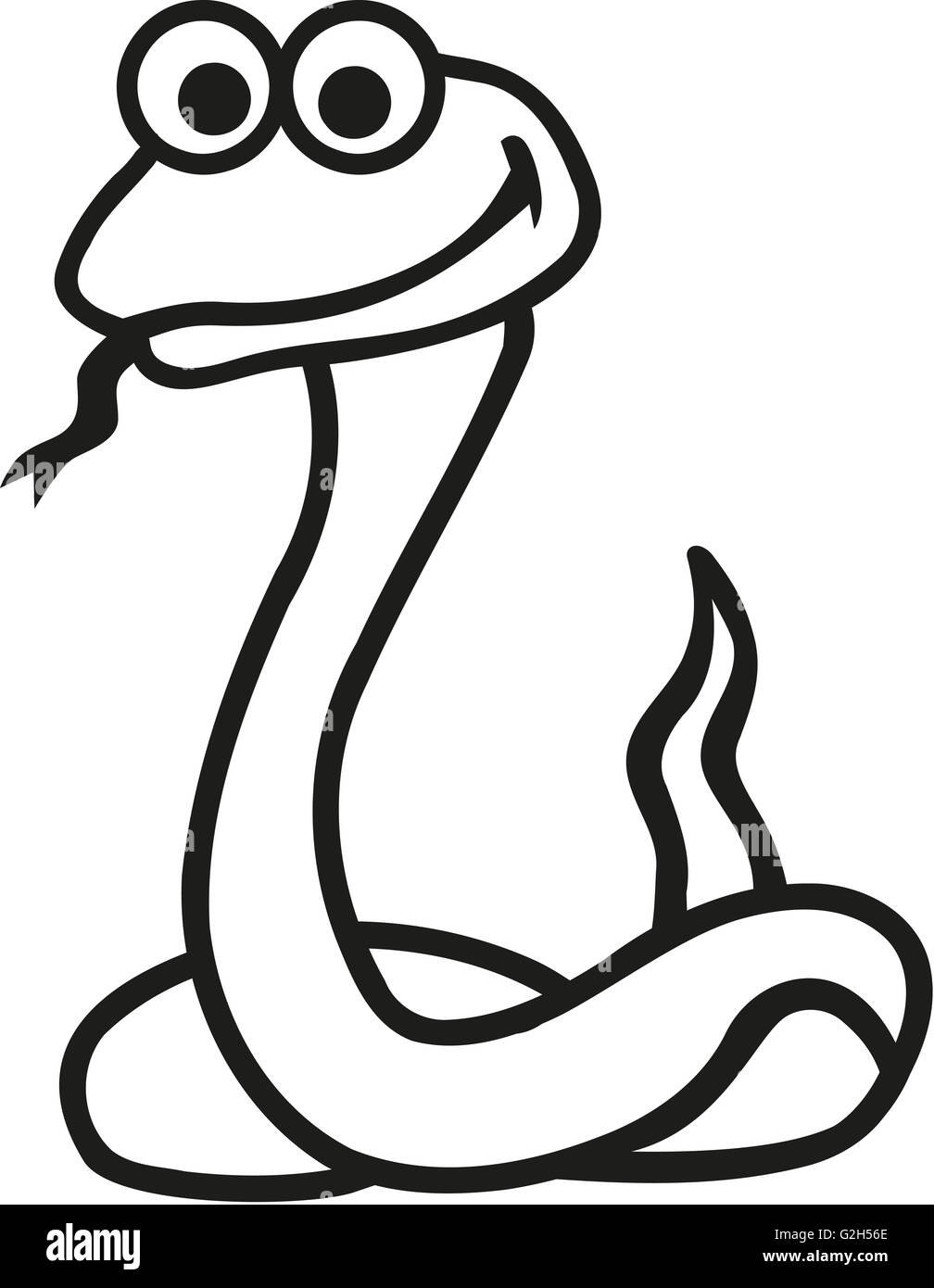 Snake cartoon contour hi-res stock photography and images - Alamy