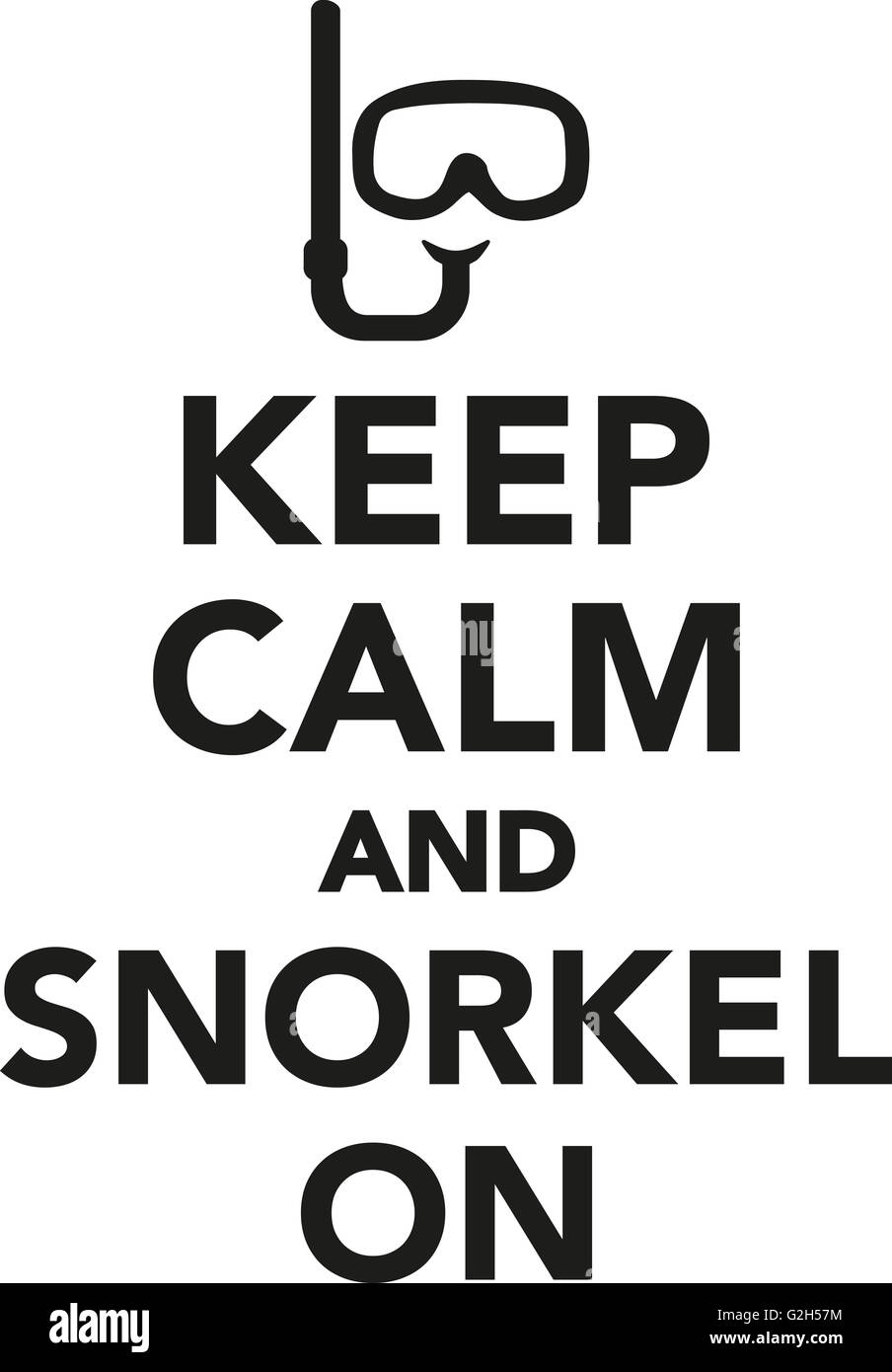 Keep calm and snorkel on Stock Photo