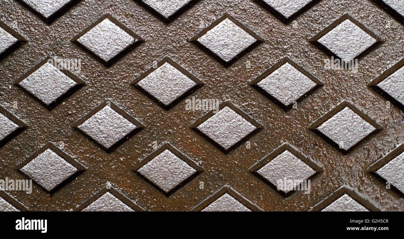 Foundry design for manhole cover Stock Photo