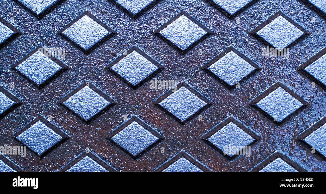 Foundry design for manhole cover Stock Photo