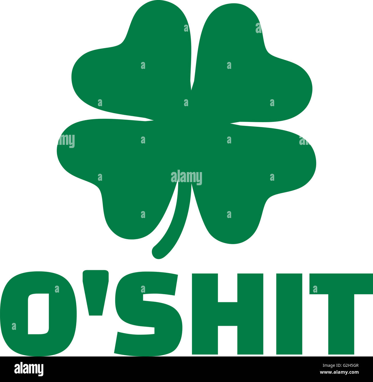 Irish humor - o'shit Stock Photo
