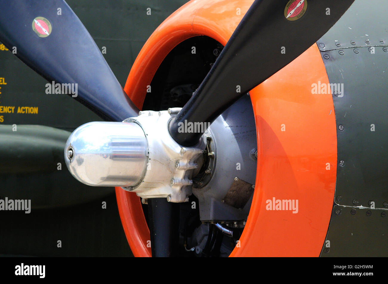 Propeller on a B25 Mitchell bomber from World War II Stock Photo Alamy