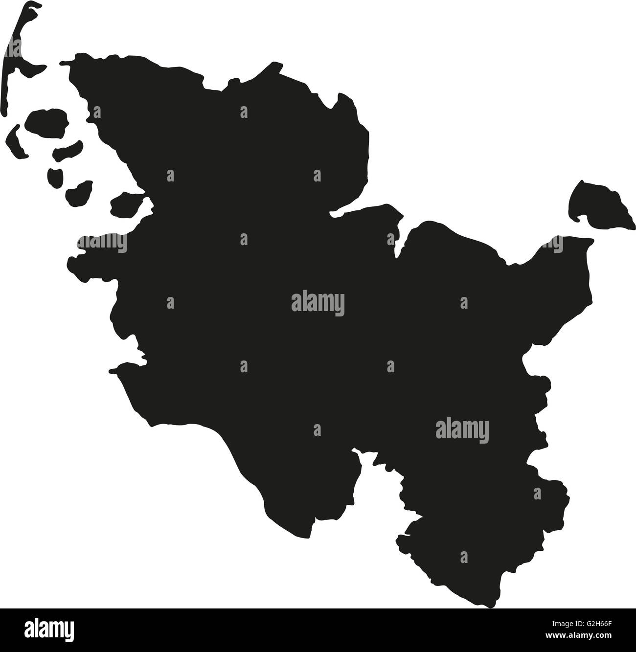 Map of SchleswigHolstein Stock Photo Alamy