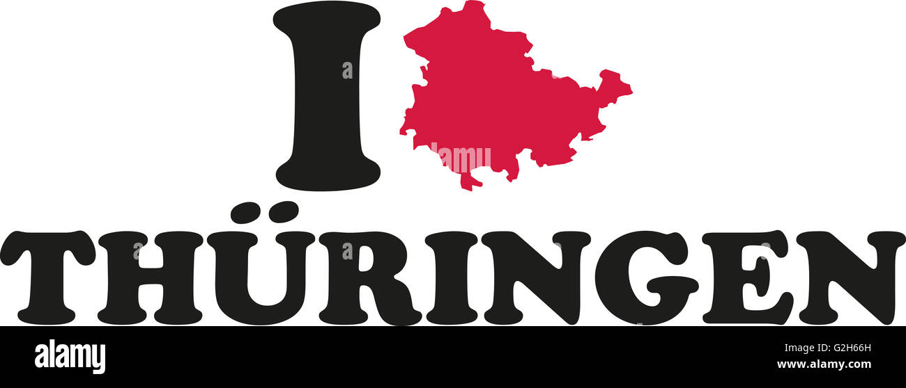 Thuringia map hi-res stock photography and images - Alamy