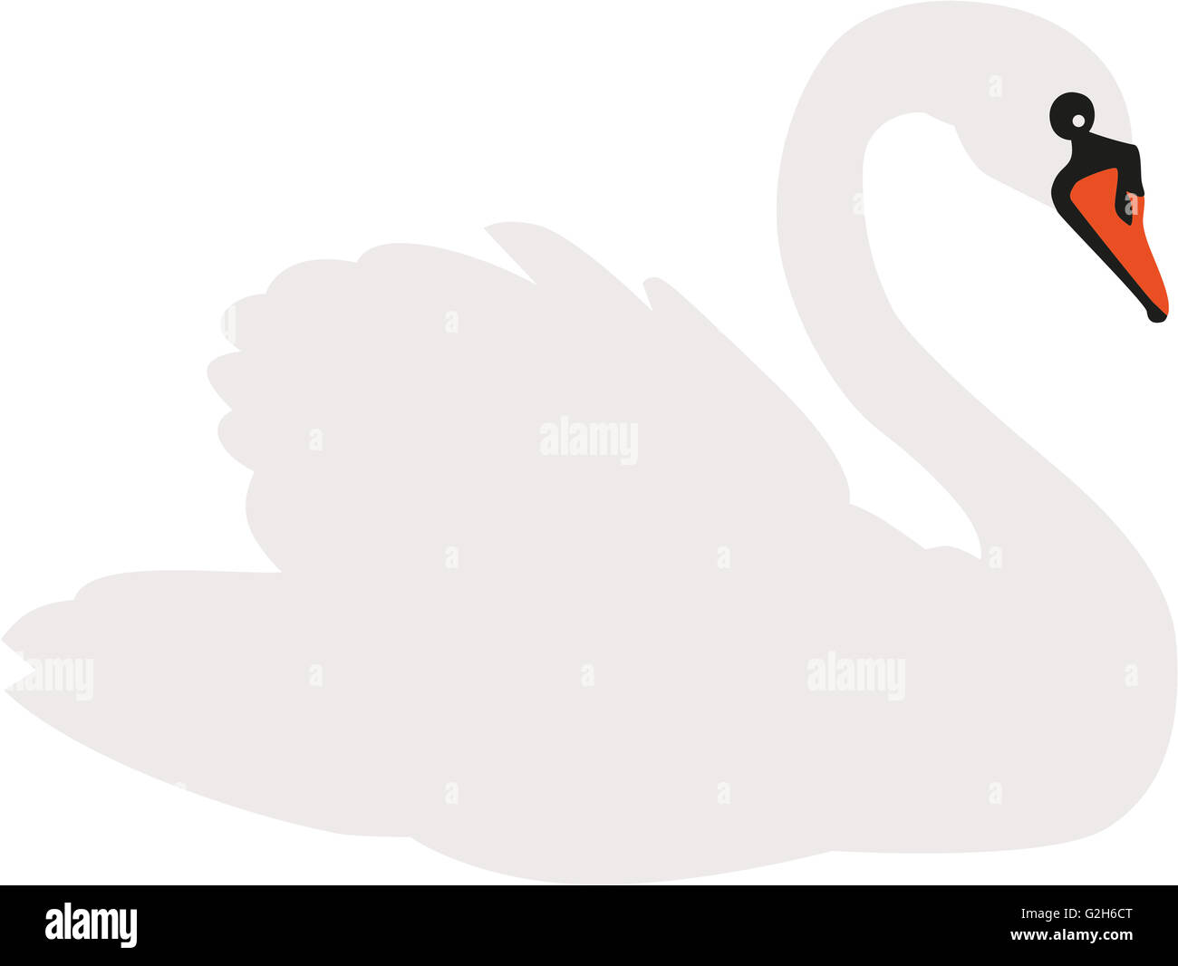 Swan vector hi-res stock photography and images - Alamy