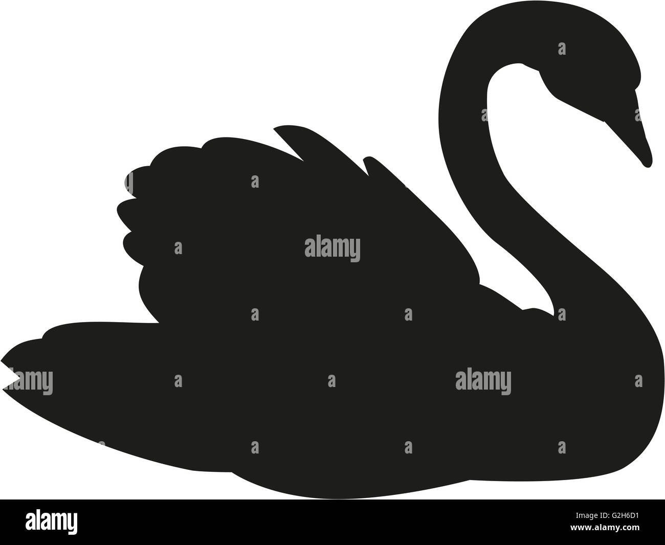 Swan vector hi-res stock photography and images - Alamy