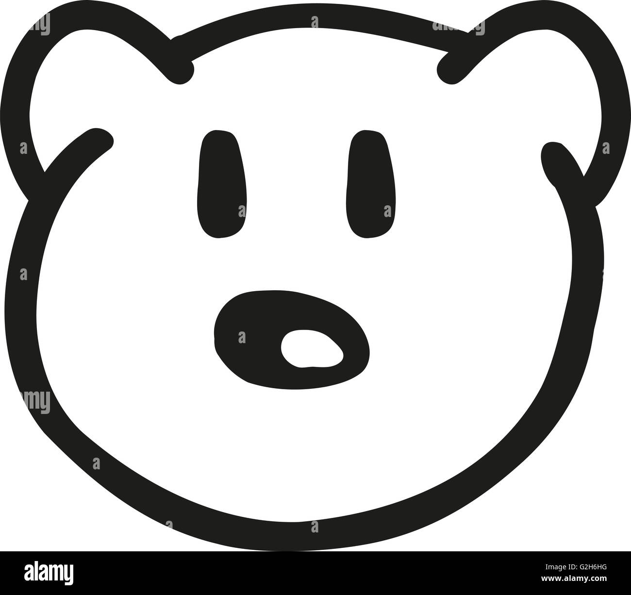 Cartoon teddy bear head hi-res stock photography and images - Alamy
