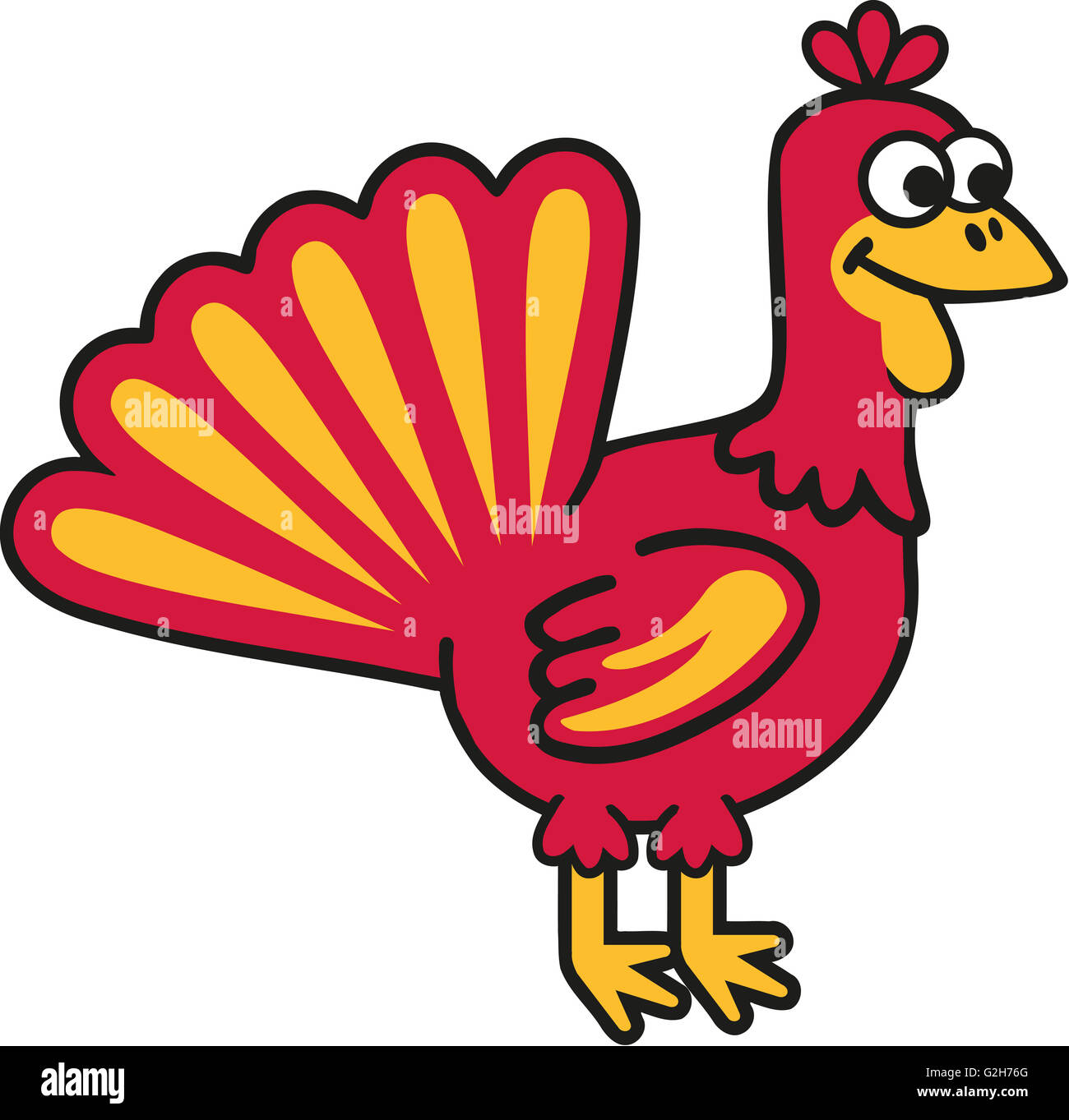 Cute cartoon turkey Stock Photo