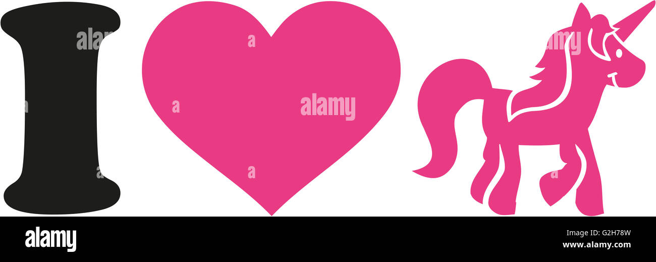 I love unicorn picture Stock Photo - Alamy