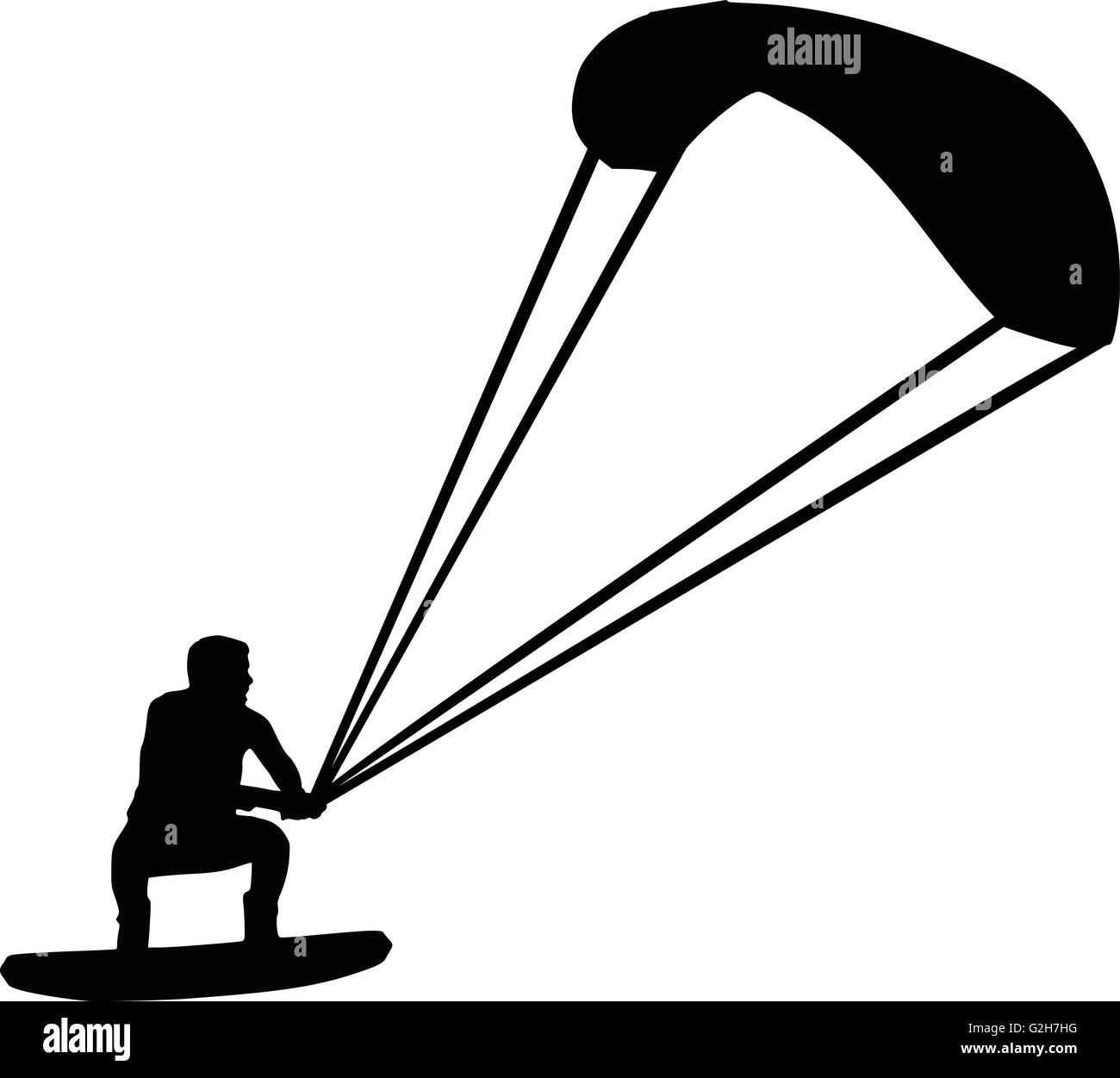 Wakeboarder with parachute Stock Photo Alamy