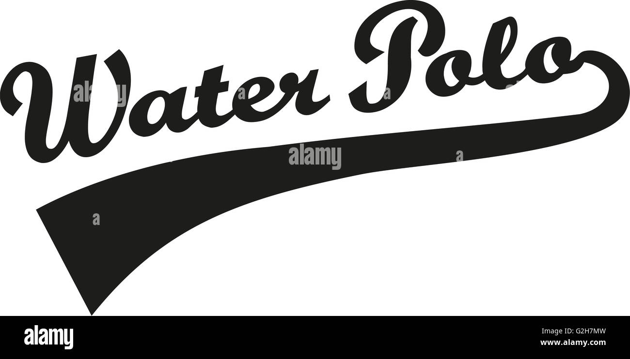 Water polo word retro Stock Photo Alamy