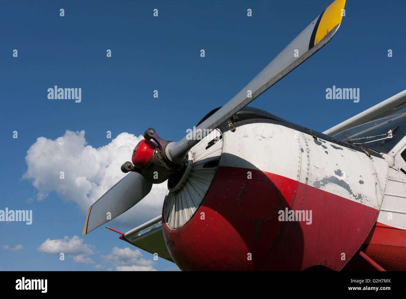 The propeller and engine aircraft in closeup Stock Photo - Alamy