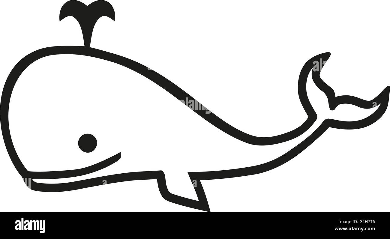 Whale outline Stock Photo - Alamy