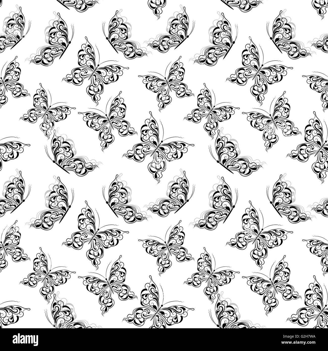 Beautiful seamless background of butterflies Stock Vector Image & Art ...
