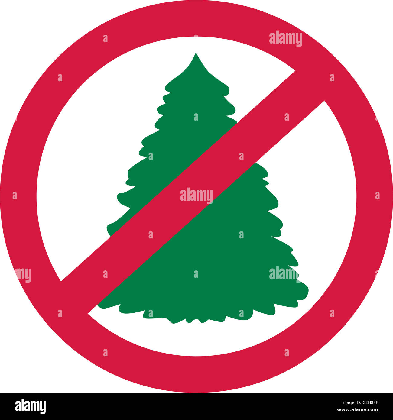 Christmas trees forbidden Stock Photo Alamy