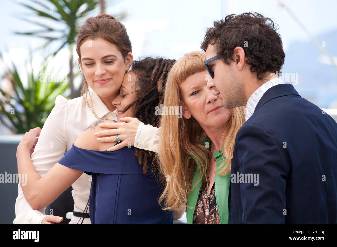 Actresses Riley Keough, Sasha Lane, director Andrea Arnold and actor