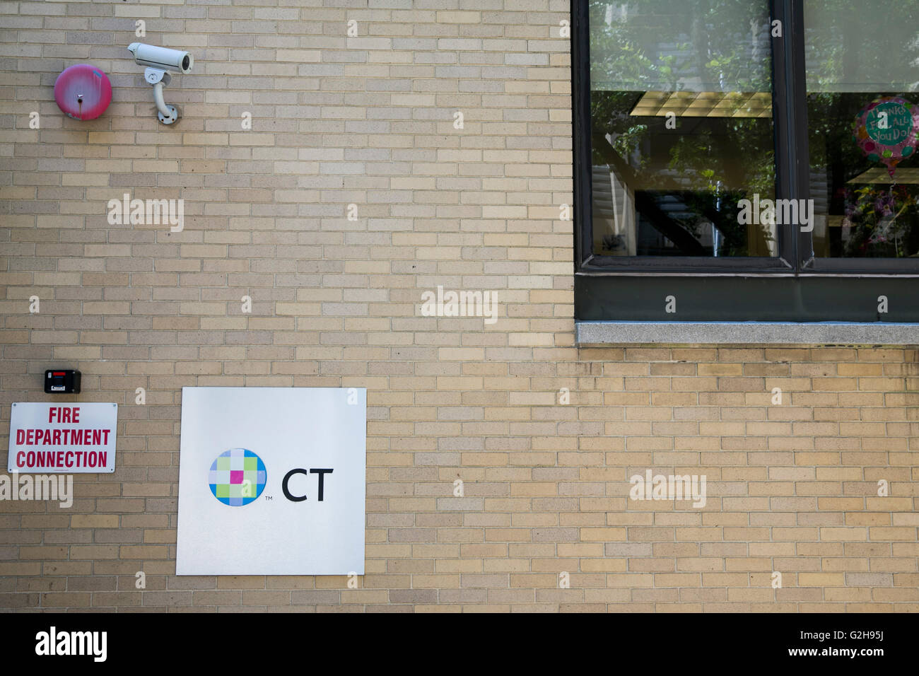 A logo sign outside of the Corporation Trust Center, operated by the CT Corporation in Wilmington, Delaware on May 8, 2016. Stock Photo