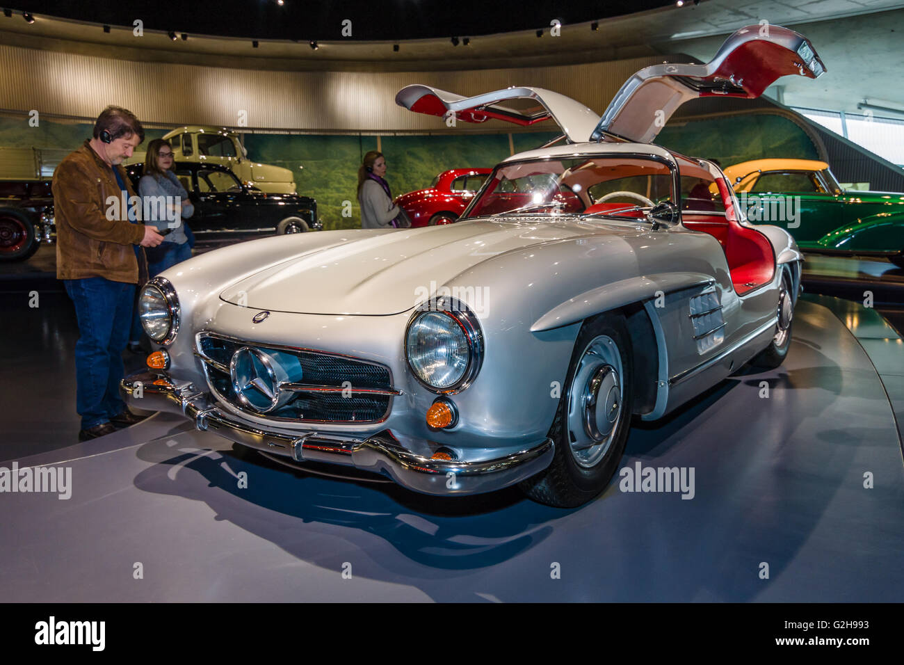 STUTTGART, GERMANY MARCH 19, 2016 Sports car MercedesBenz 300 SL Gullwing coupe, 1955