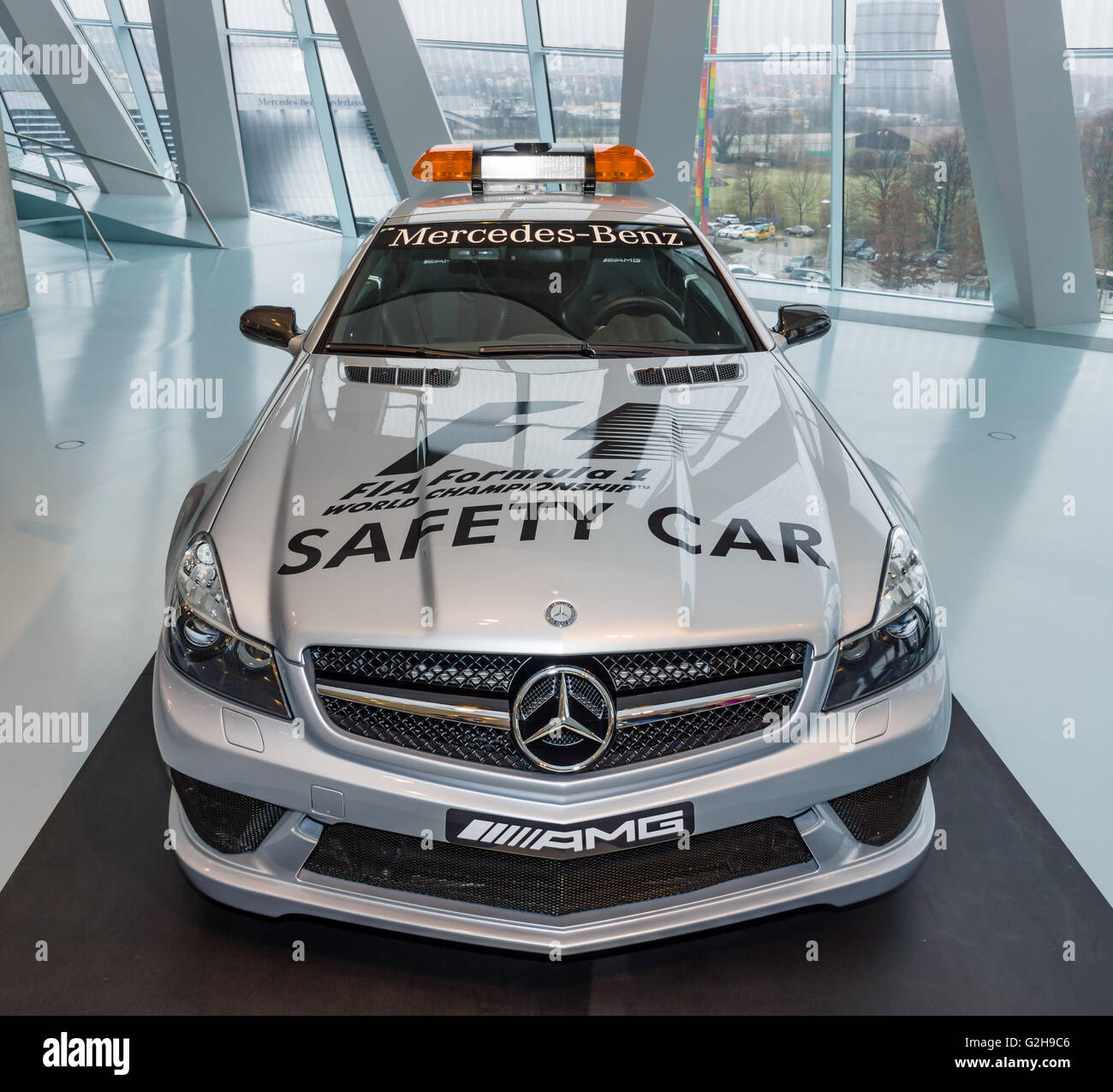 Stuttgart Germany March 19 2016 Official F1 Safety Car Mercedes Benz Sl63 Amg 2009 Mercedes Benz Museum Stock Photo Alamy