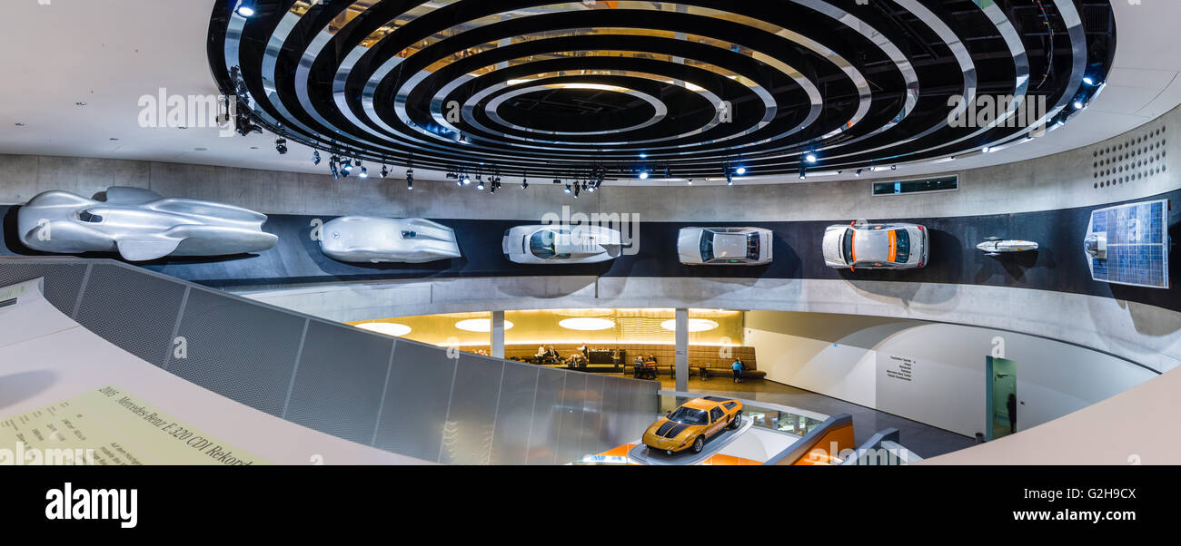 Panoramic view of the various projects, concepts and sports cars of