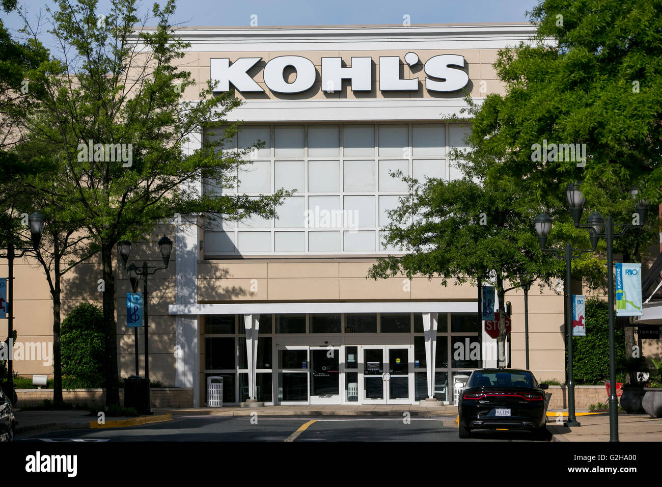 A logo sign outside of Kohl's retail store in Gaithersburg, Maryland on