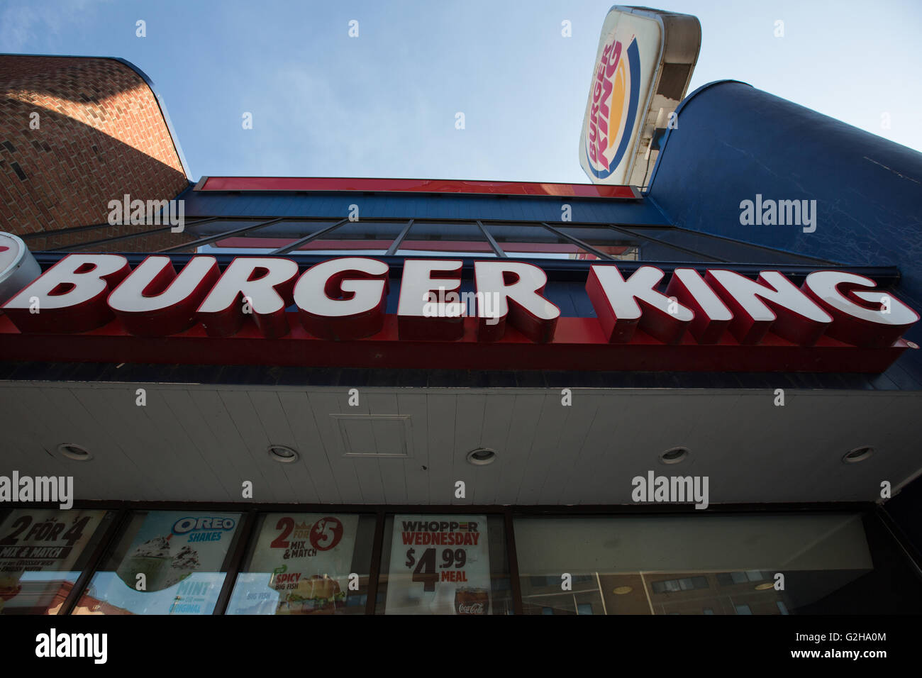 Burger King restaurant in downtown Kingston Ont., on May 28, 2016 Stock ...