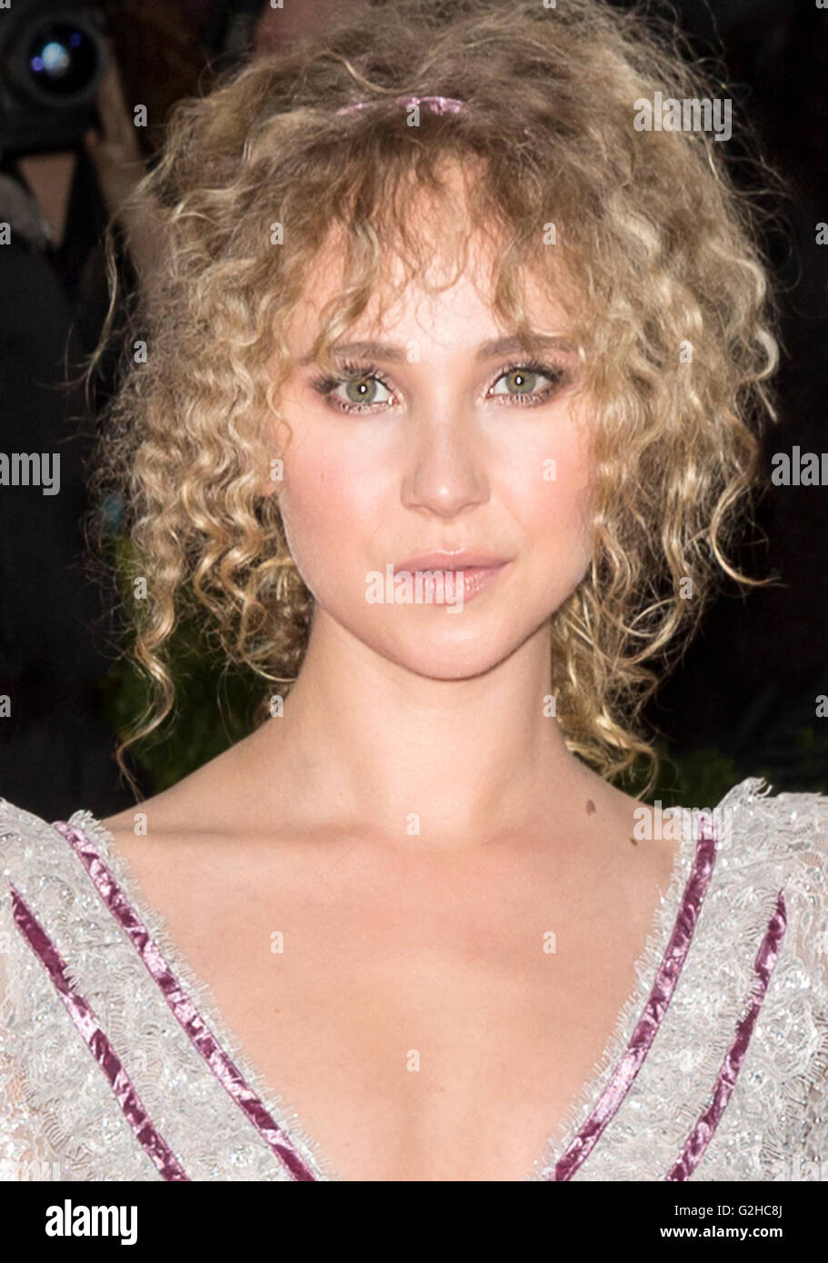New York City, USA - May 2, 2016: Juno Temple attends the 2016 Met Gala Stock Photo