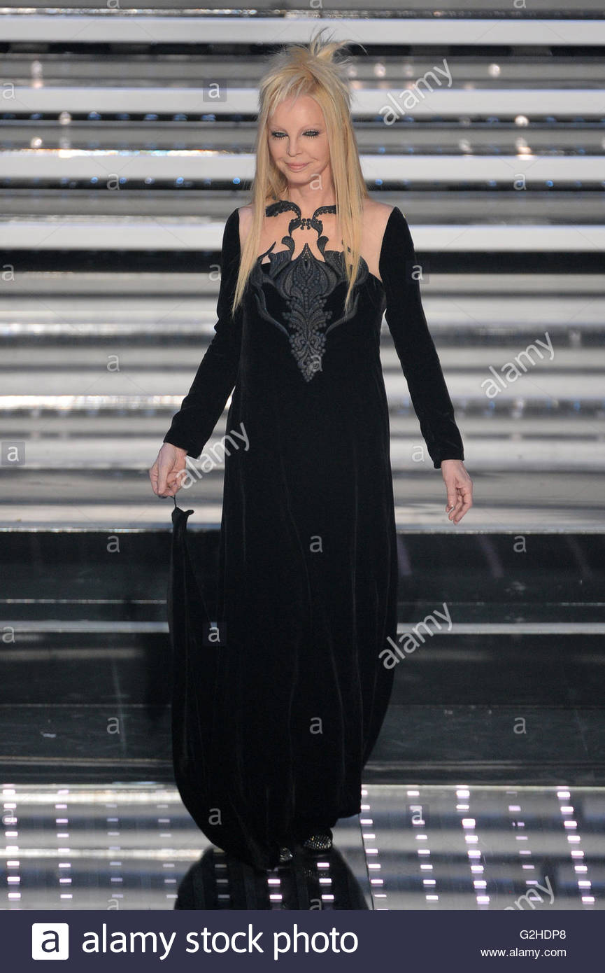 Patty Pravo Sanremo 12-02-2016 66° Festival di Sanremo Stock Photo