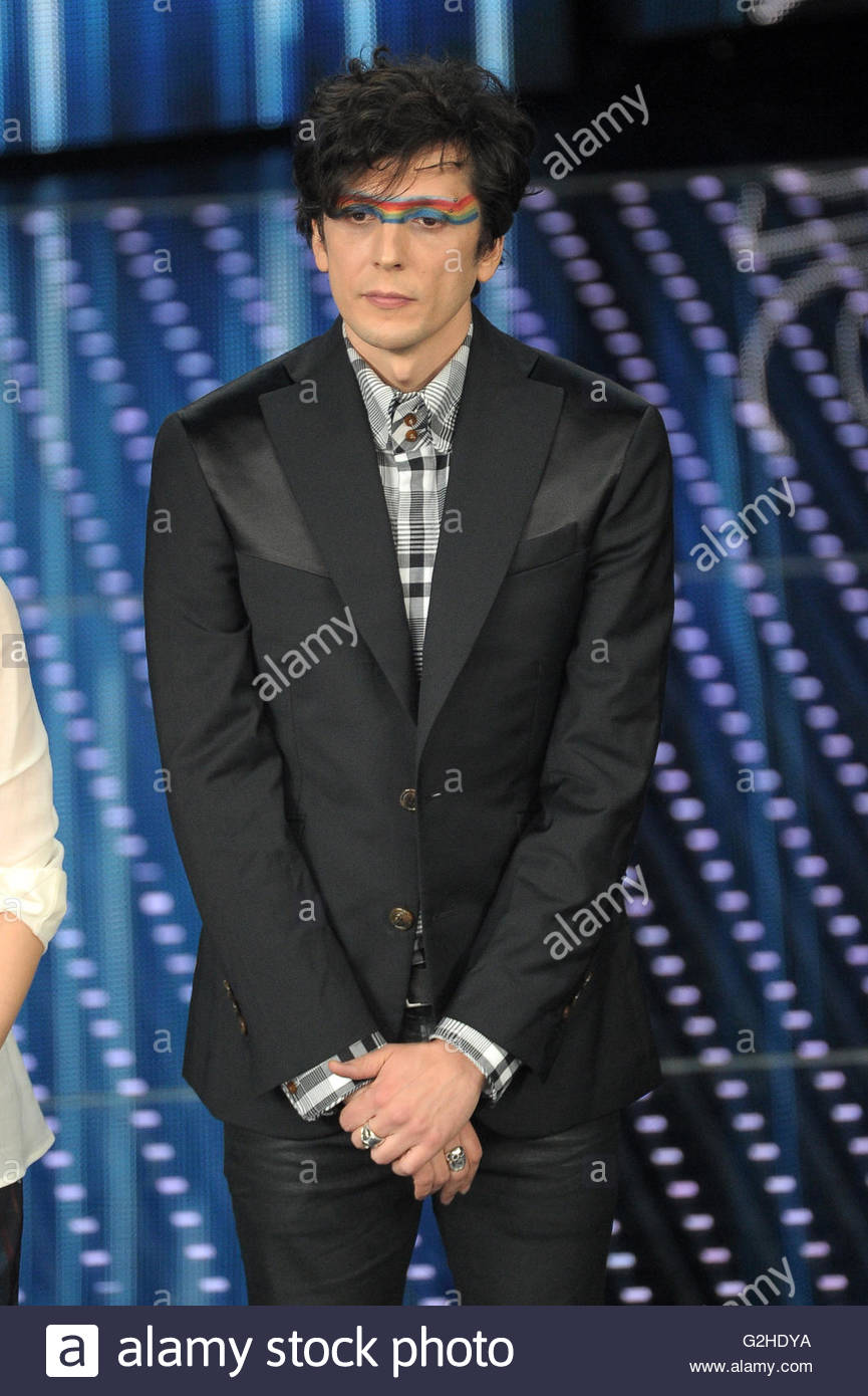 Ermal Meta Sanremo 12 02 2016 66 Festival Di Sanremo Stock Photo Alamy
