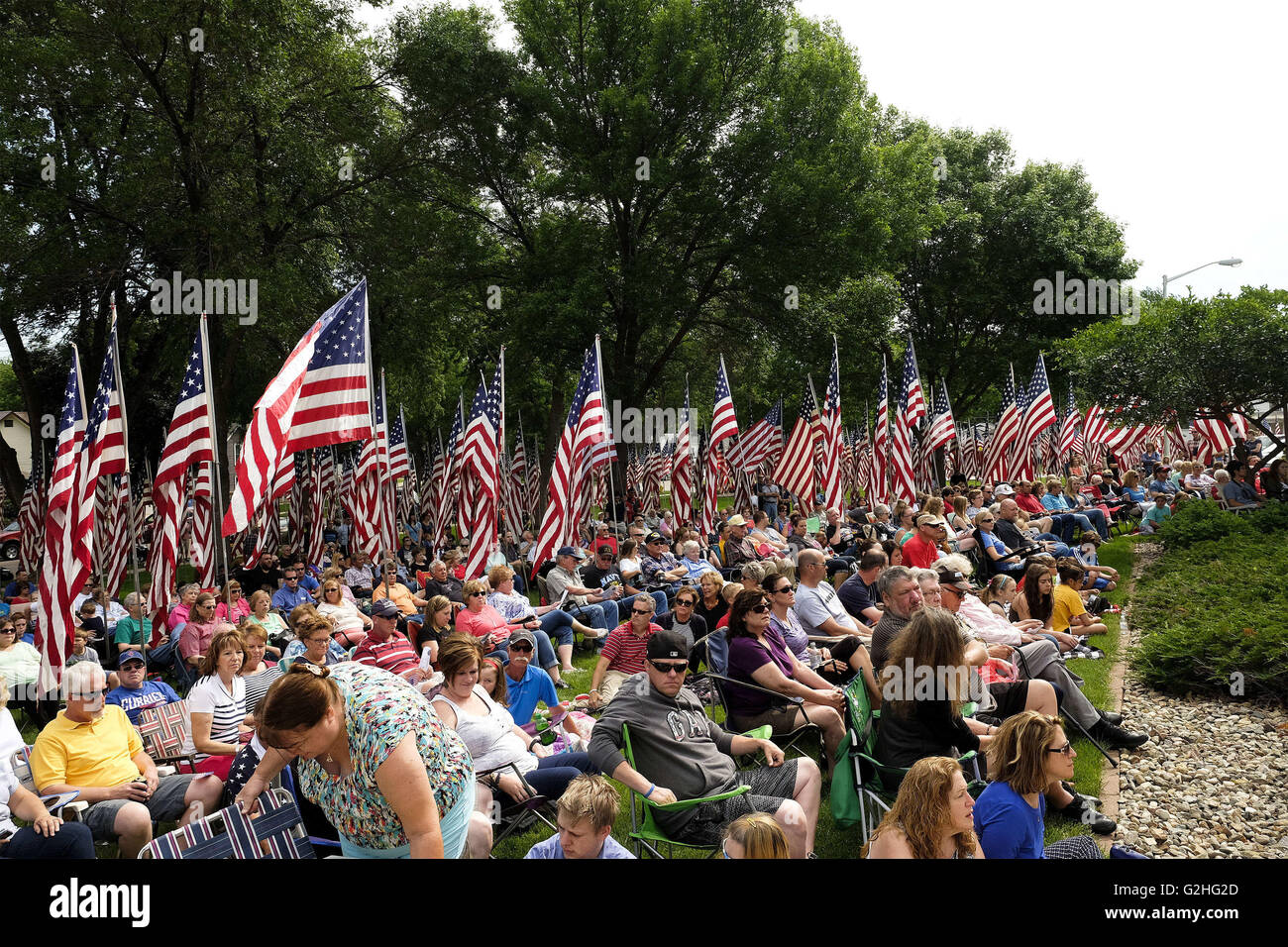 Le Mars, IOWA, USA. 30th May, 2016. A large crowd turned out for the