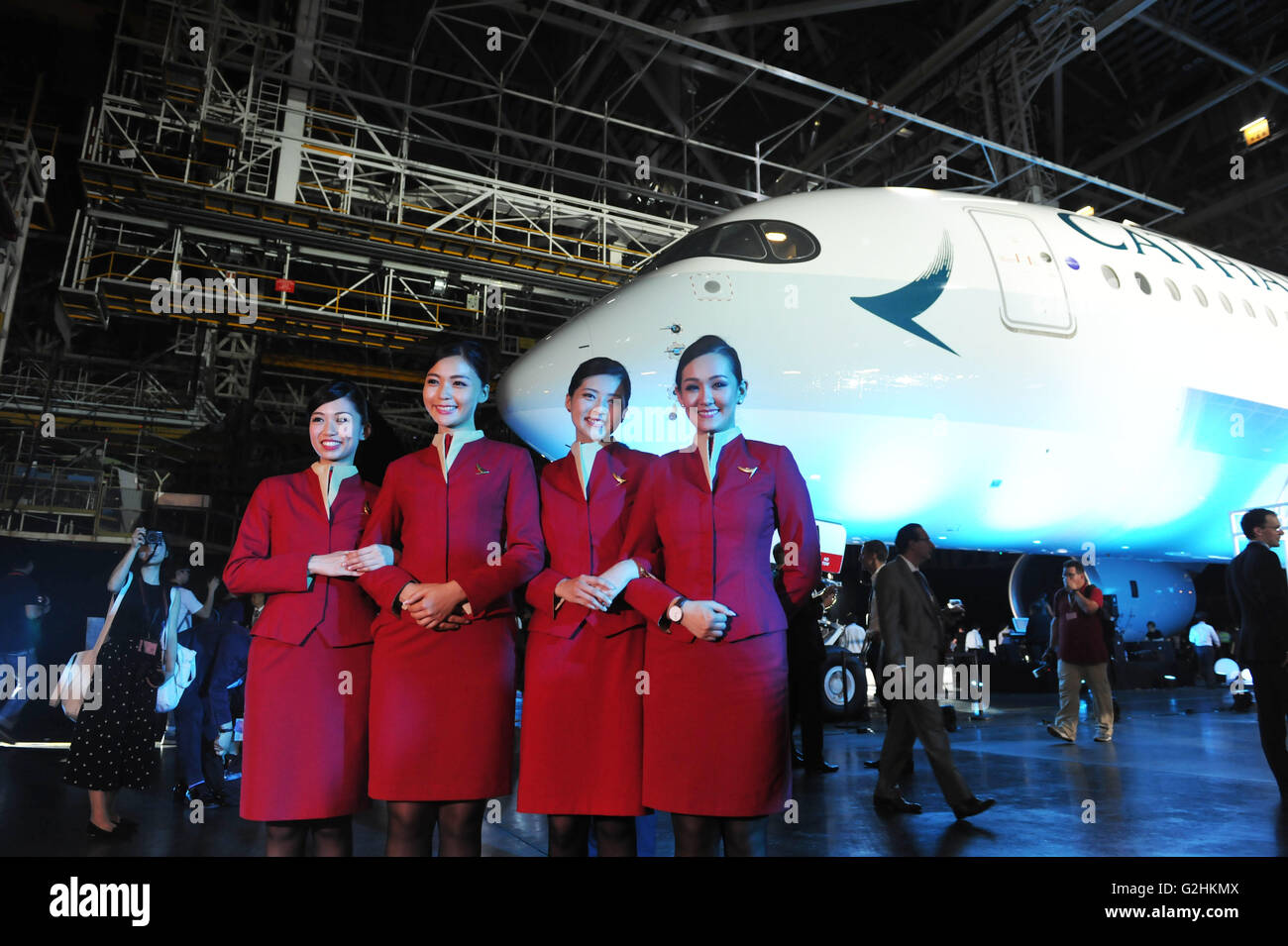 Hong Kong China 30th May 2016 Flight Attendants Of Cathay