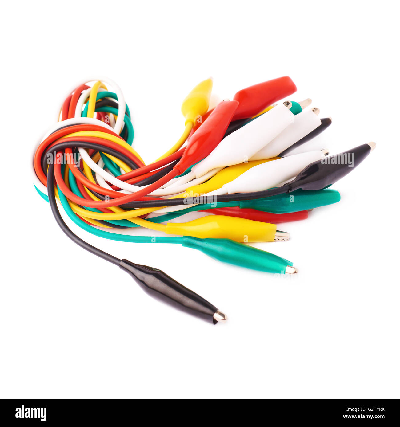 Bunch of colorful wire over isolated white background Stock Photo - Alamy