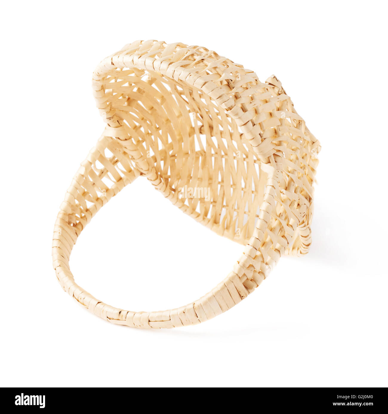 Brown wicker basket isolated over the white background Stock Photo - Alamy