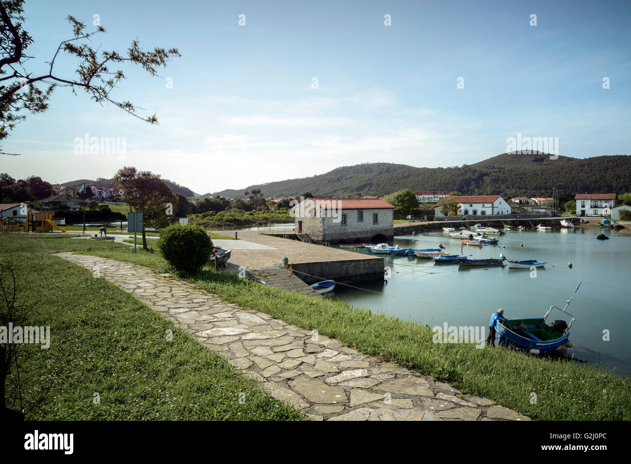 Interpretation Center Jado Tide Mill and Naval Museum, Argoños Cantabria, Spain. Stock Photo