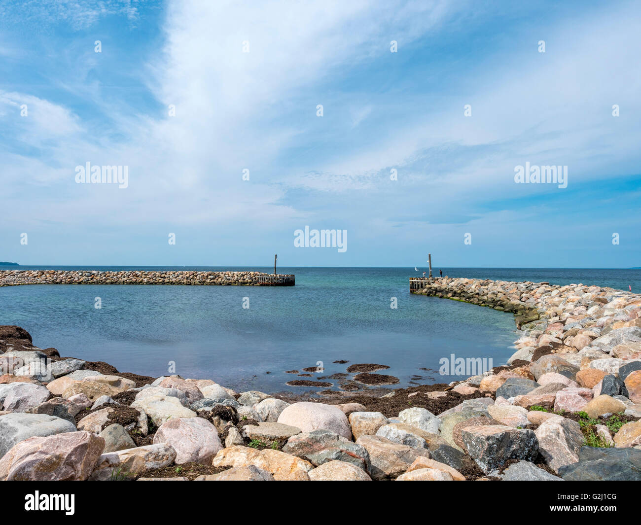 Hornbaek Harbour, North Zealand, Denmark, Scandinavia, Europe Stock