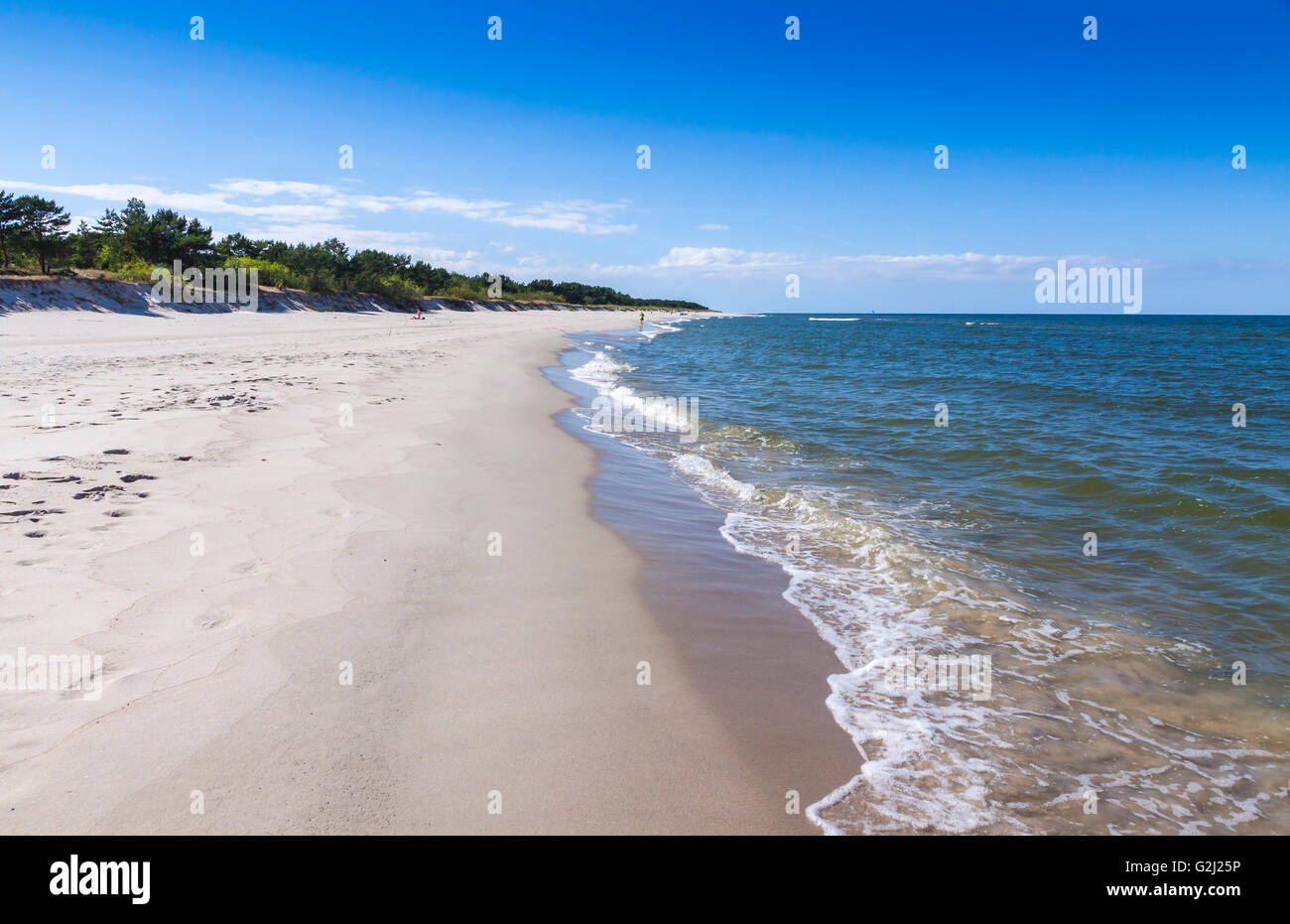 Beautiful sandy beach on Hel Peninsula, Baltic sea, Poland Stock Photo