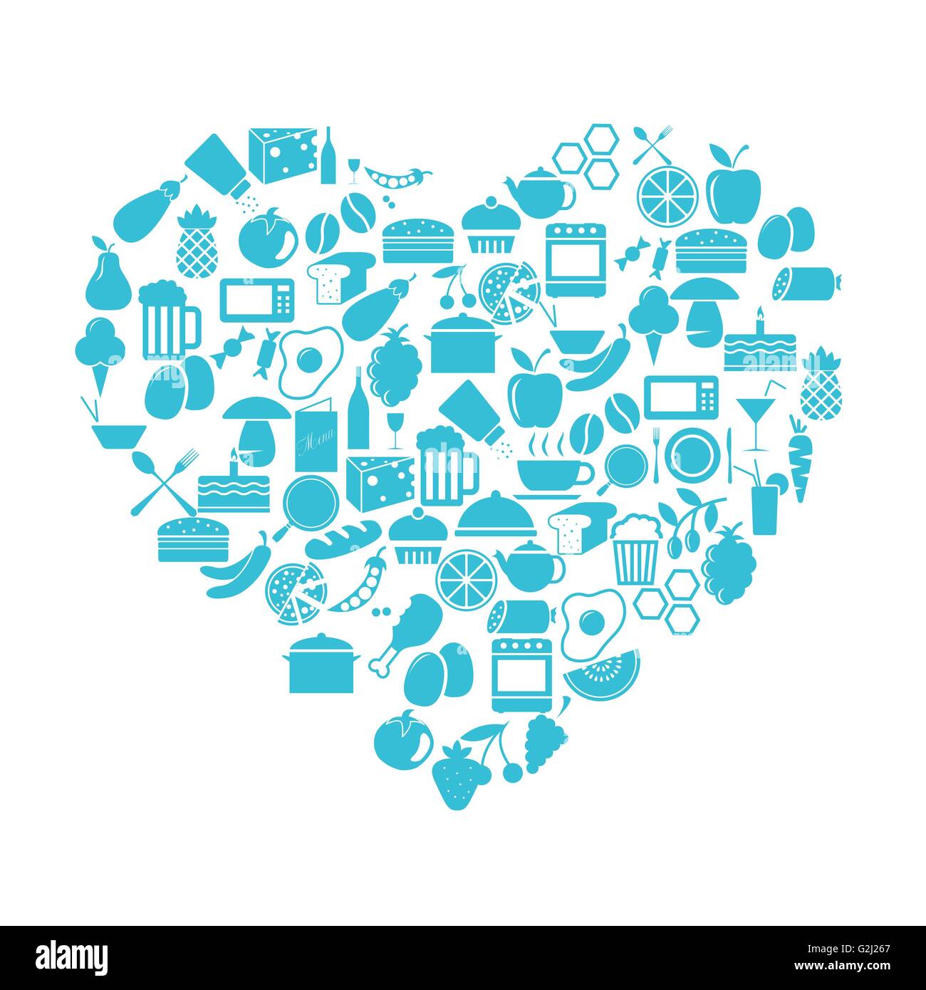 Concept of healthy nutrition Stock Vector Images - Alamy