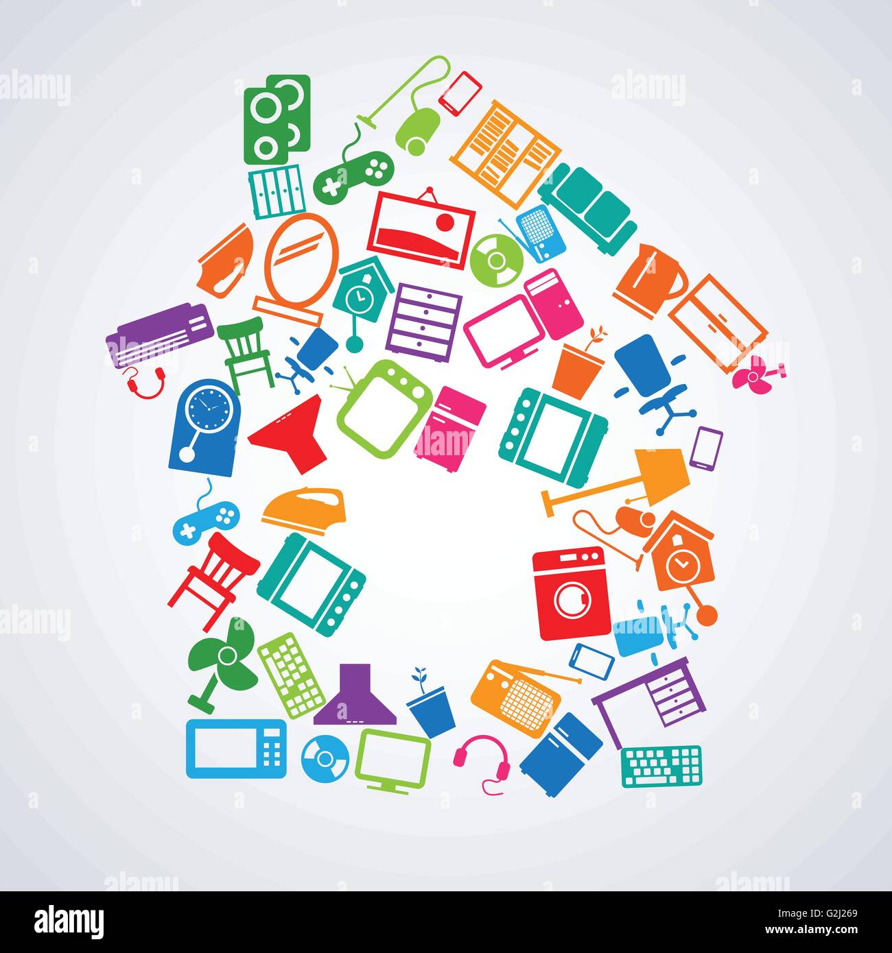 Vector home concept Stock Vector Image & Art - Alamy