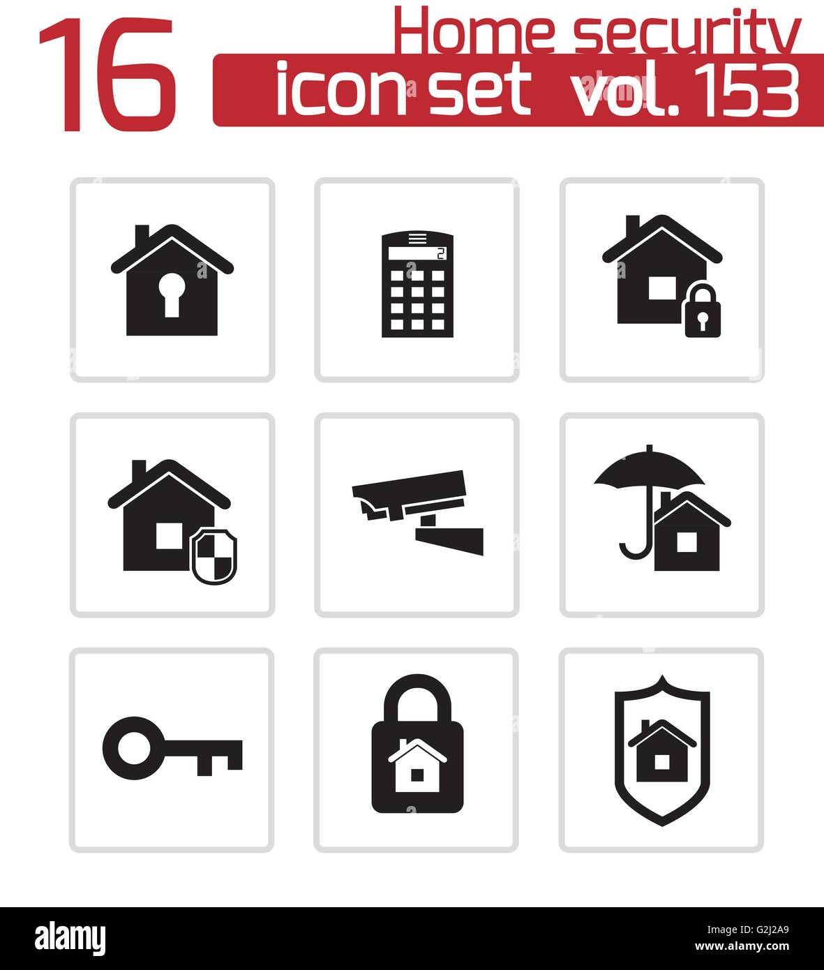 Security camera system icons Stock Vector Images - Alamy