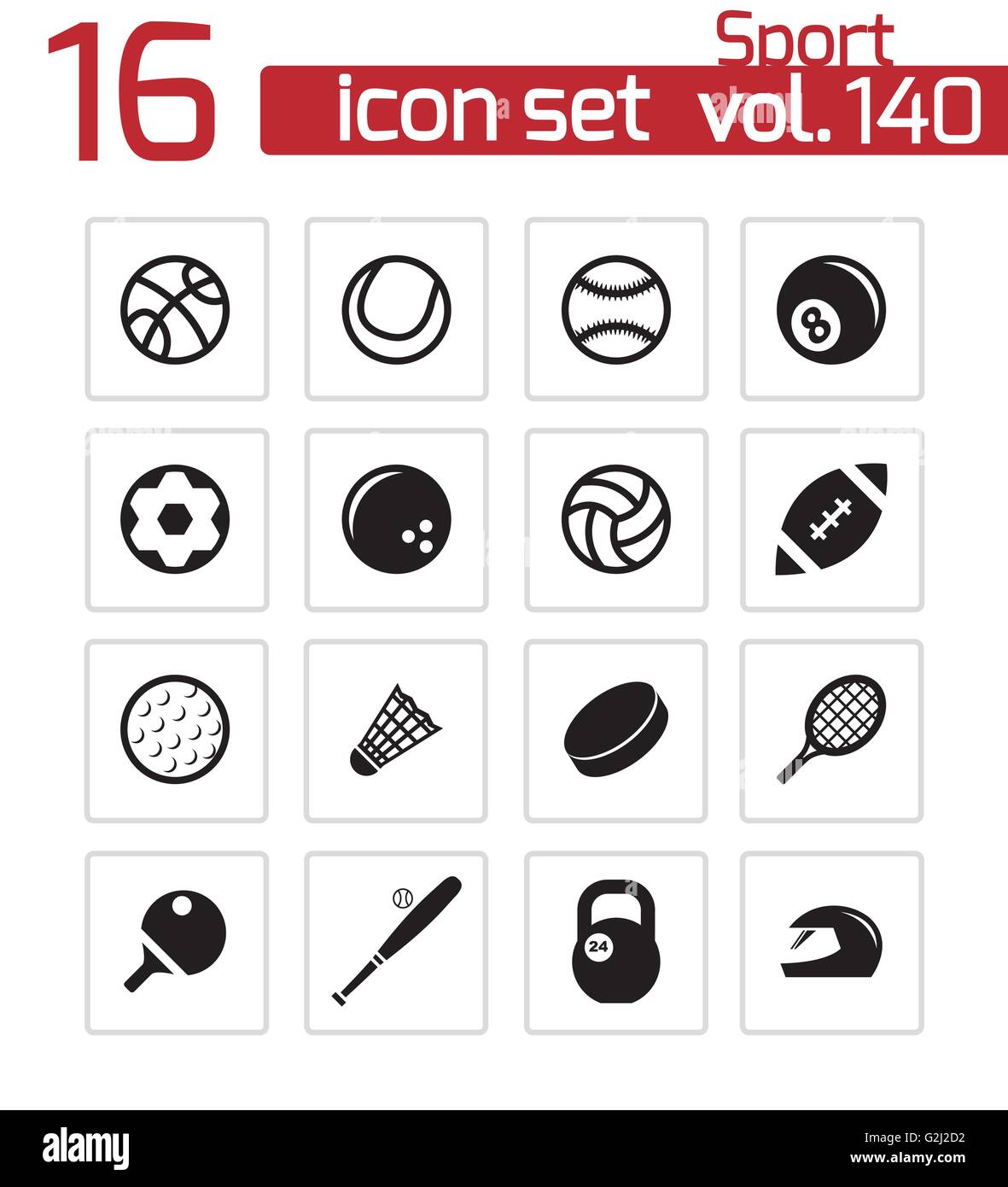 Vector black sport icons set Stock Vector Image & Art - Alamy