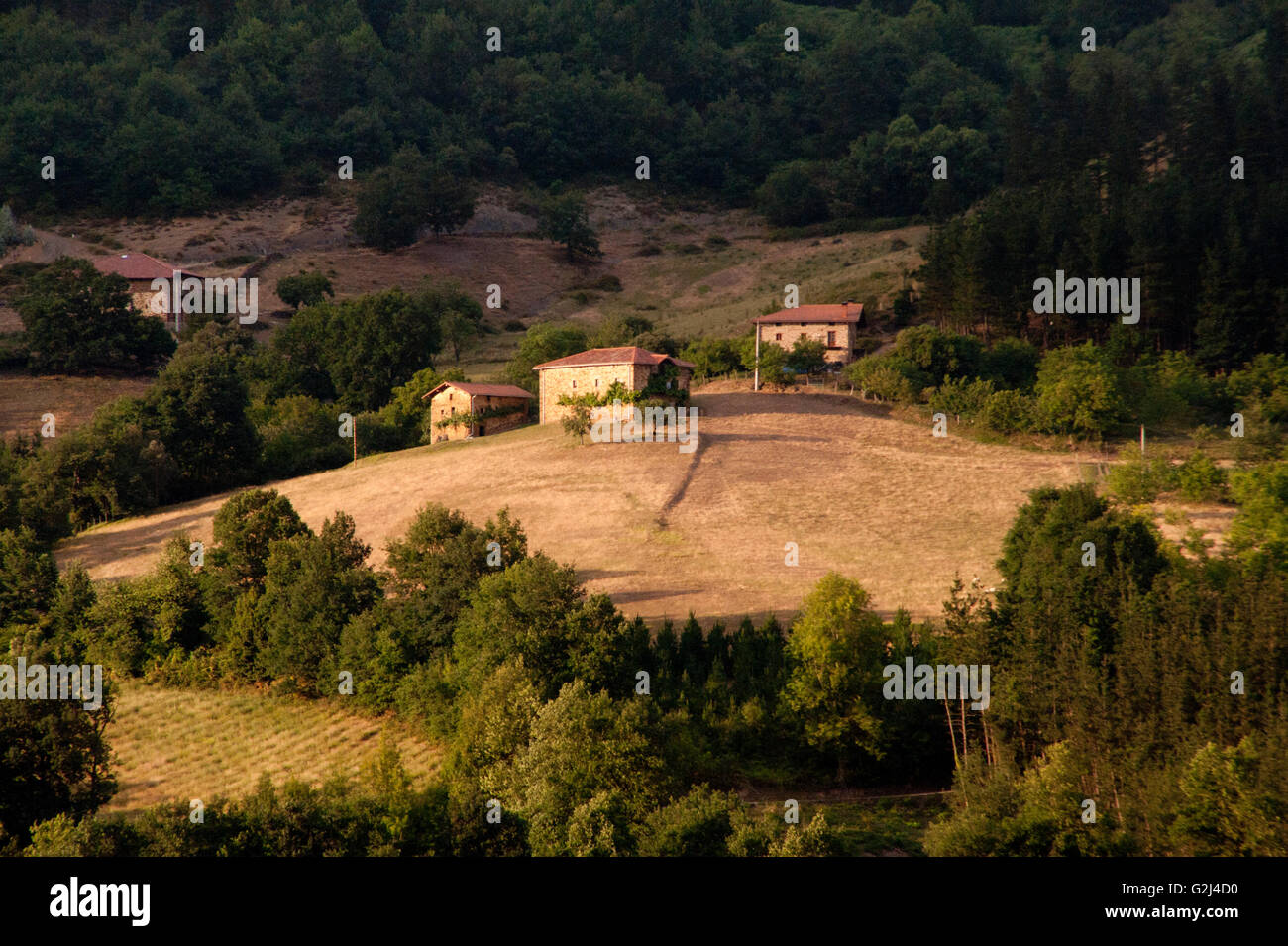 Houses on Rural Hillside, near Bilbao, Spain Stock Photo Alamy