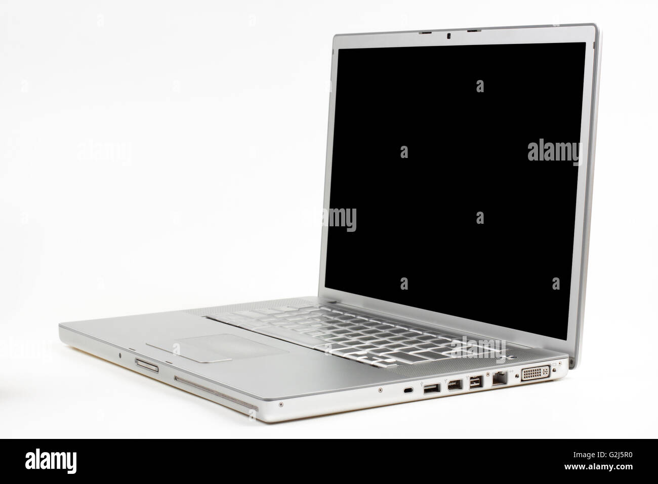 Silver laptop side view black hi-res stock photography and images - Alamy